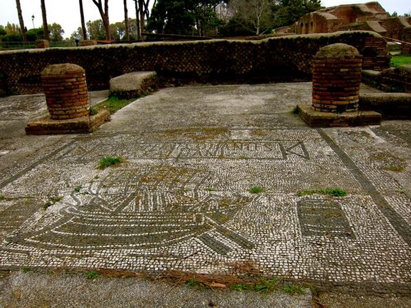 Mosaic of a Ship in Ostia