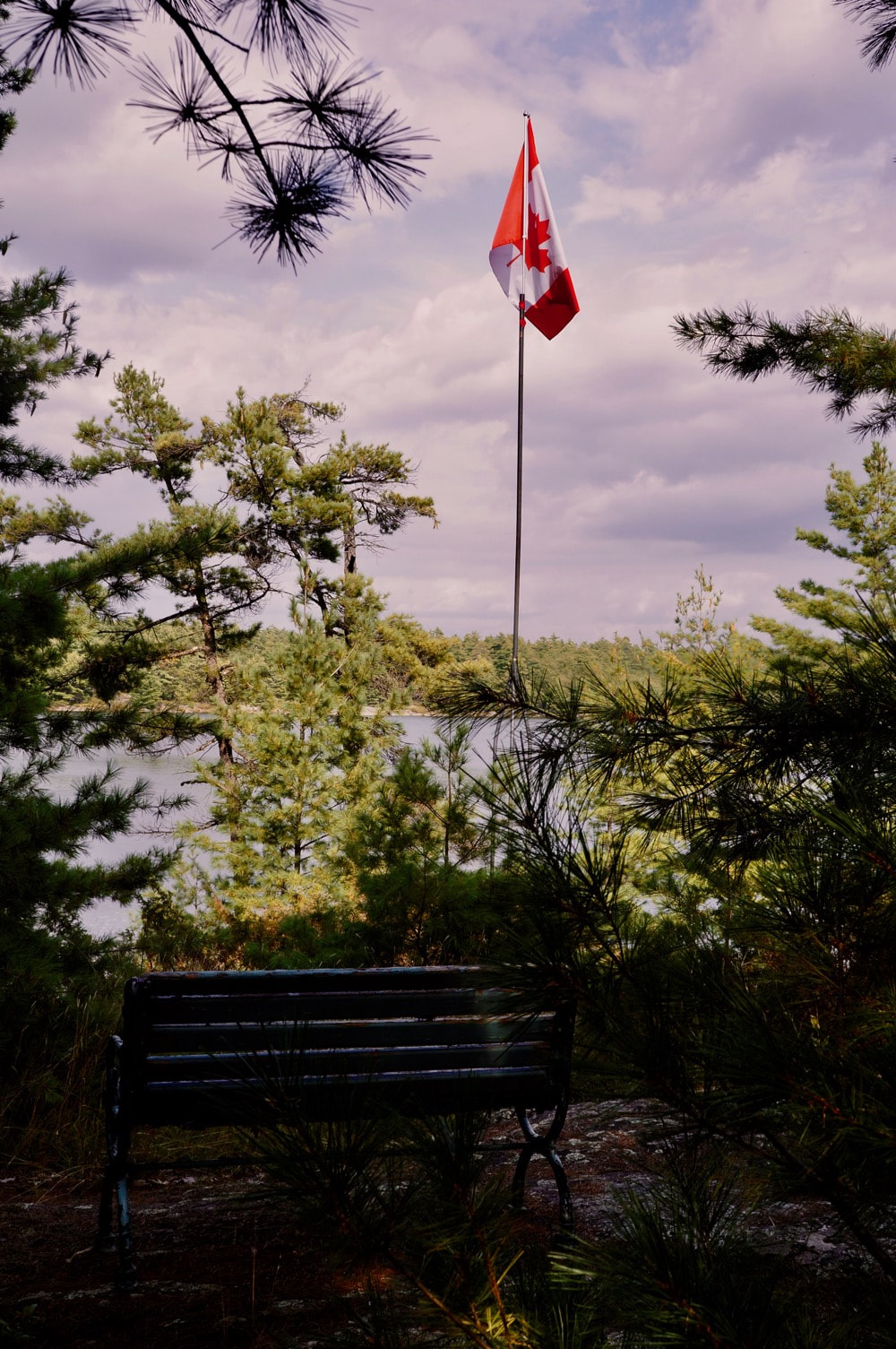 Canadian Flag in Georgian Bay