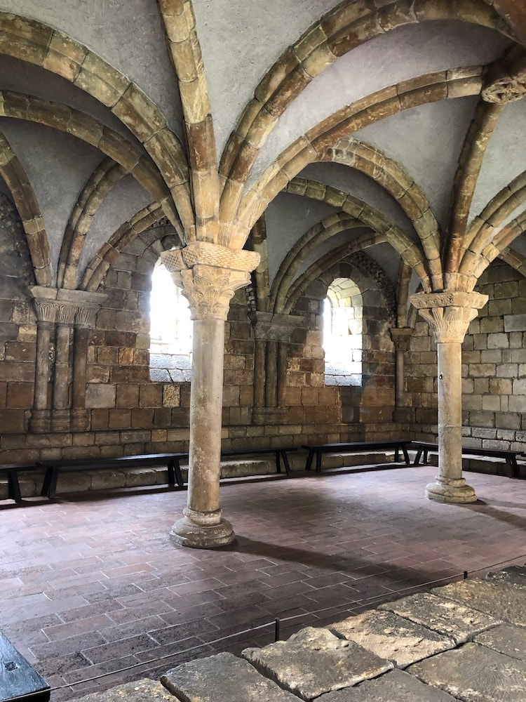 The Chapter Hall of the Cistercian Abbey in Bonnefont