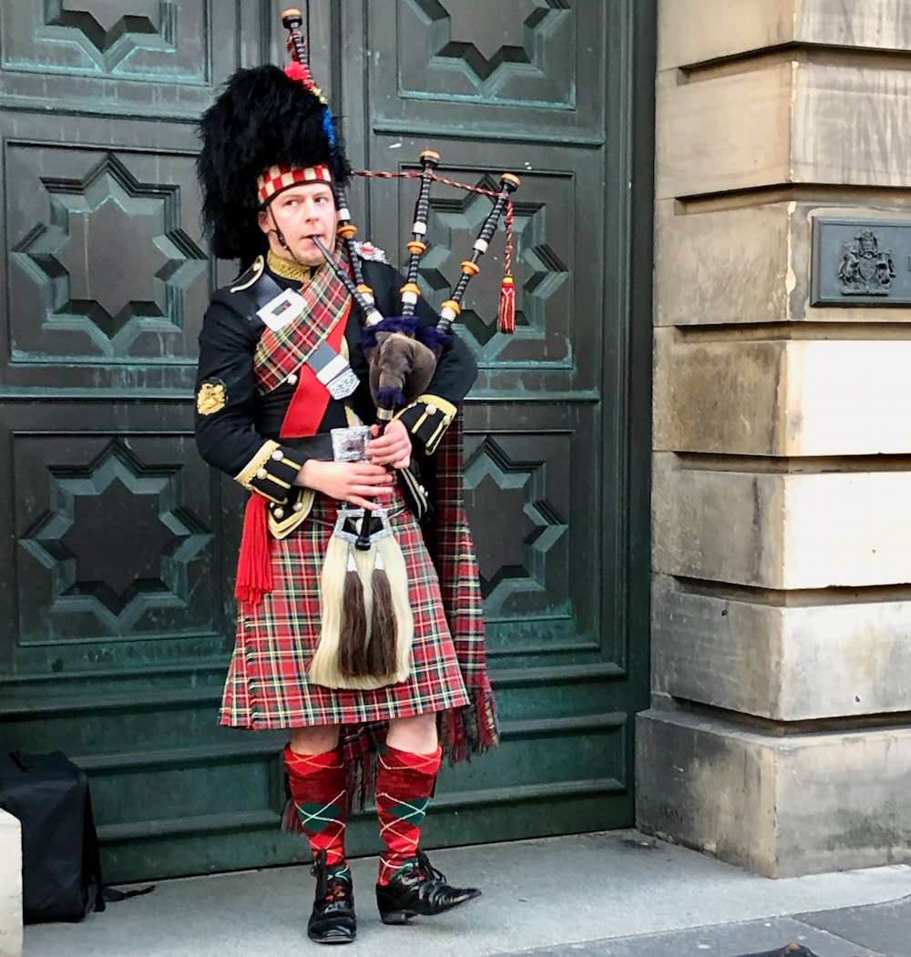 Scot Playing Bagpipe