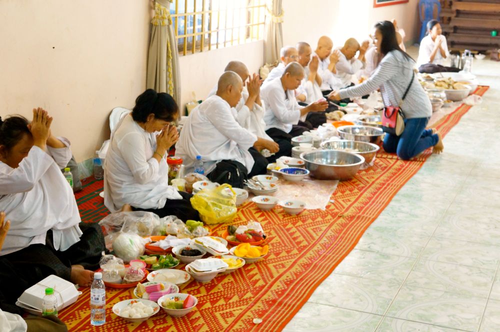Offering for Nuns Khmer New Year