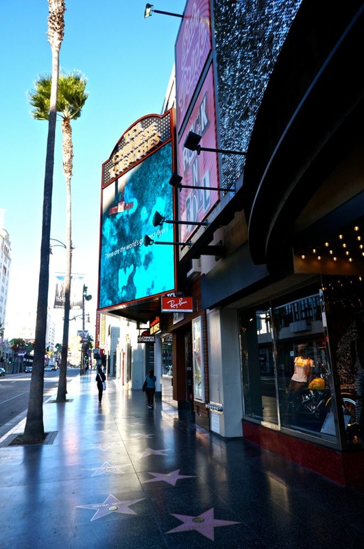 The Chinese Theatre and Walk of Fame in Hollywood. 