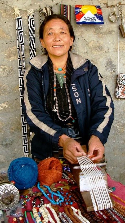 Tibetan Vendor in Boudanath