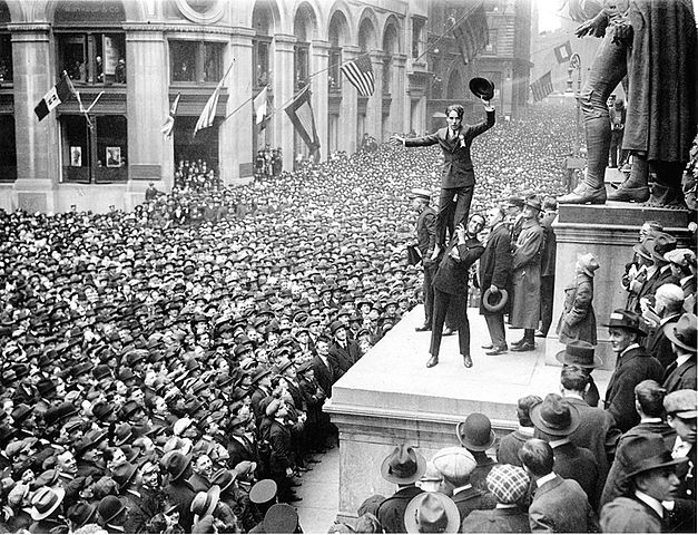 Fairbanks and Chaplin. New York 1918