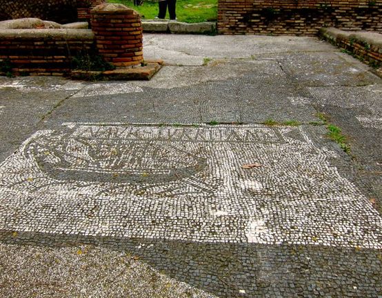Mosaic in Front of a Store in Ostia Antica
