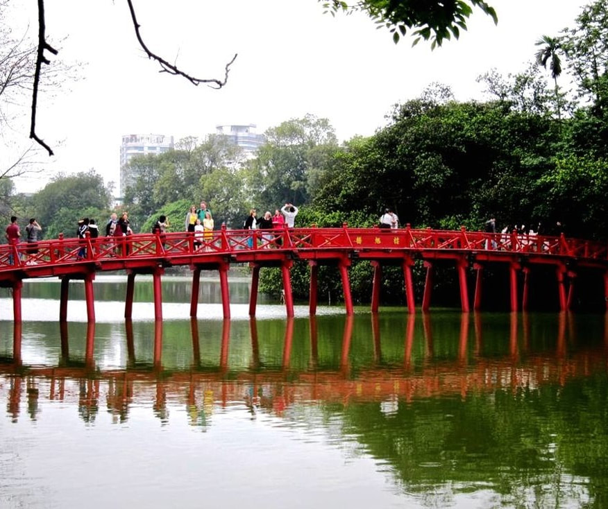 Huc Bridge in Hanoi
