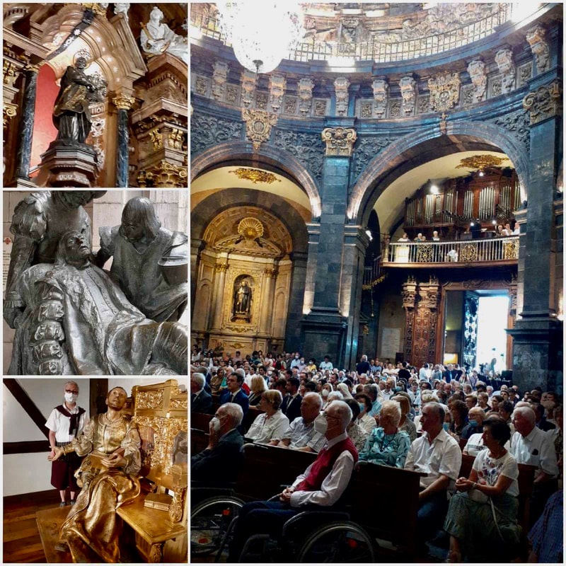 Collage of the interior of the Basilica