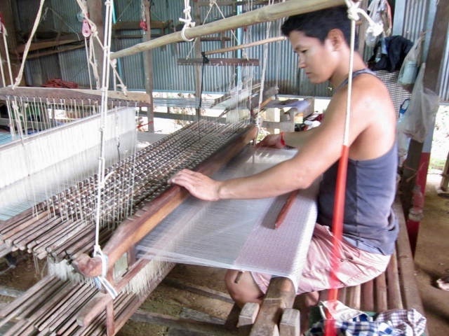 Ikat weaving Cambodia